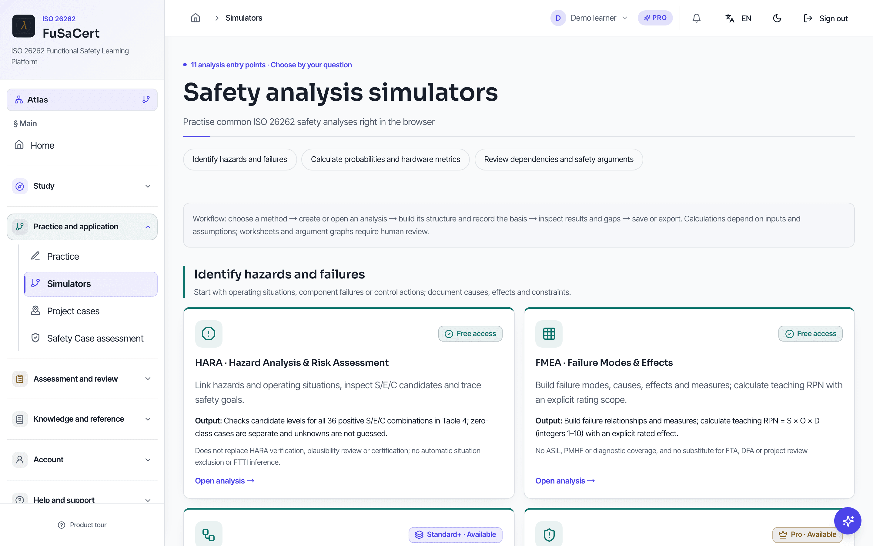 10 safety-analysis workspaces